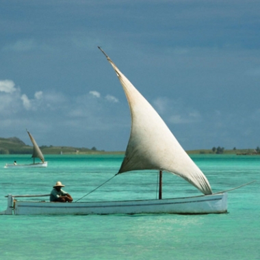 Traditional fishing on the lagoon surrounding Rodrigues